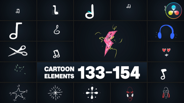 Cartoon Elements for DaVinci Resolve