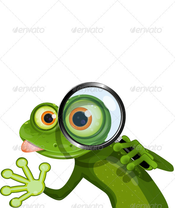 Frog and Magnifying Glass