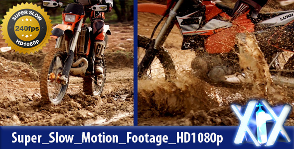 Motocross Biker In Mud 240fps