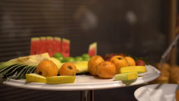 Fresh Fruit Plate at Buffet 4K