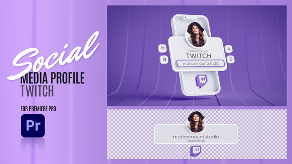 Social Media Profile Twitch - Premiere Pro