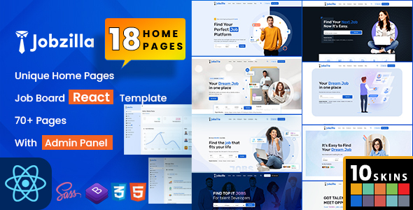 Jobzilla - Job Board React Template