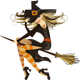 Funny Witch Dance Halloween