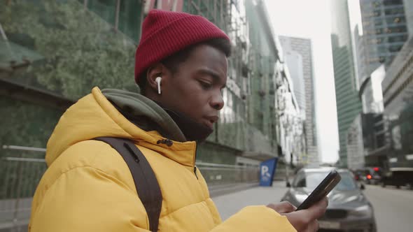 African Hipster Man Outdoors