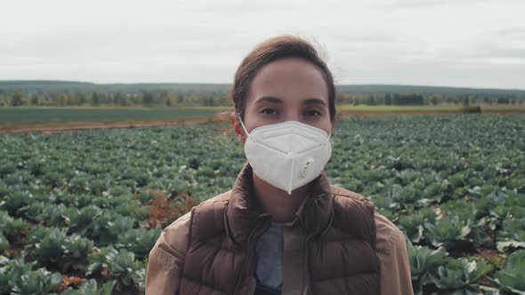 Farm Worker In Mask