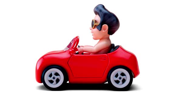 Fun 3D cartoon baby rocker driving