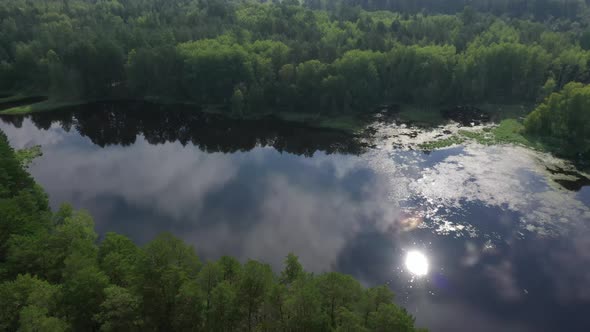 Lake aero view