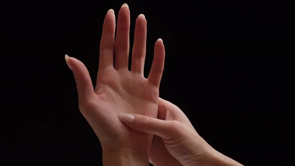 Woman Holds Her Wrist Carpal Syndrome