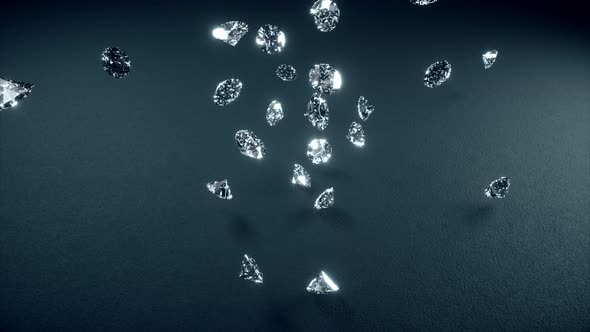 Diamonds Falling and Beat on the Gray Texture Surface in Slow Motion