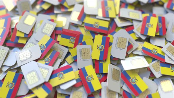 SIM Cards with Flag of Ecuador