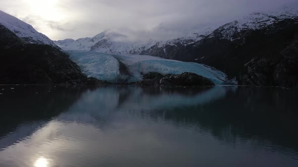 Portage Glacier Portage Lake and Mountains