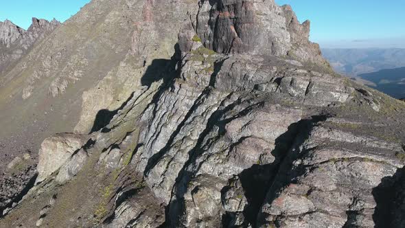 Cliff on Mountain Ridge