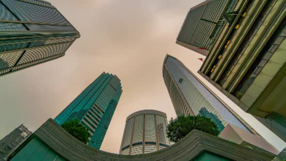 Business Buildings Low Angle View 6K