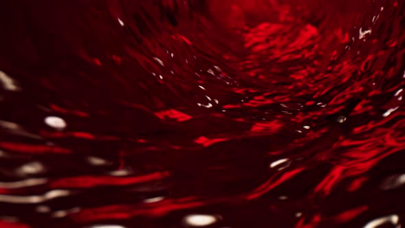 Super Slow Motion Shot of Red Wine Wave at 1000 Fps