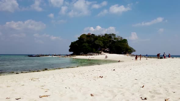 Beautiful beach scene taken at one of the islands around Krabi in Thailand