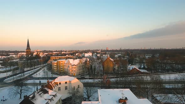 A timelapse video in Germany in the beautiful snowfall