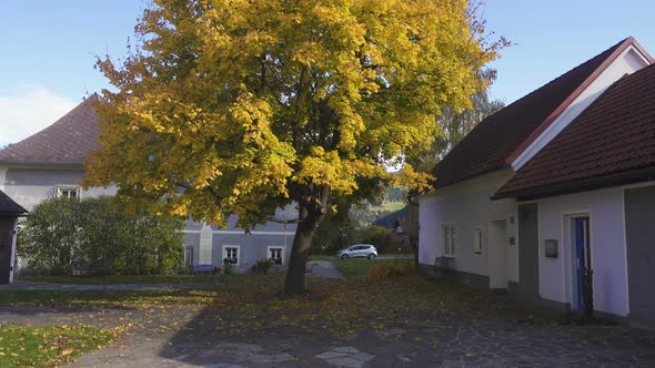 Traditional Buildings Of The Small Austrian Village