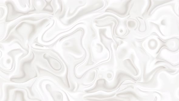 White smooth glossy abstract elegant liquid animation background.