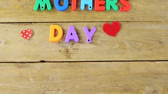 Alphabets displaying happy mothers day