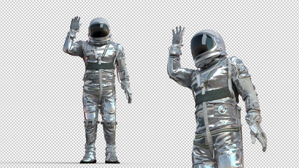 Astronaut Raising Hand alt