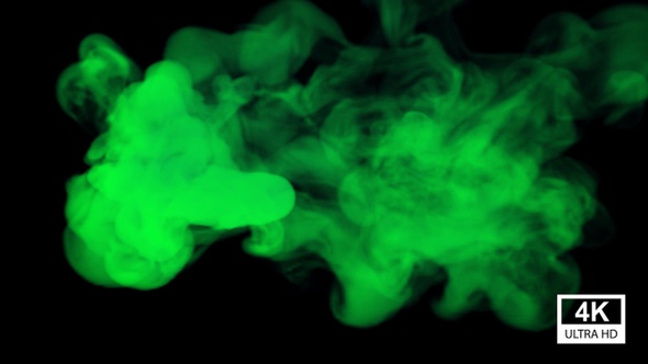 Realistic Green Smoke Revealing 4K alt
