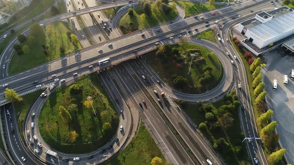 Busy traffic road in city