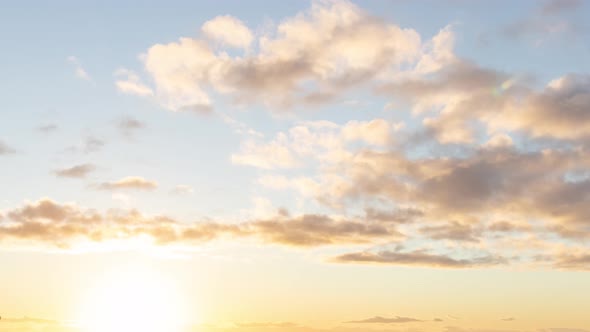 View of Cloudscape During a Colorful Sunset