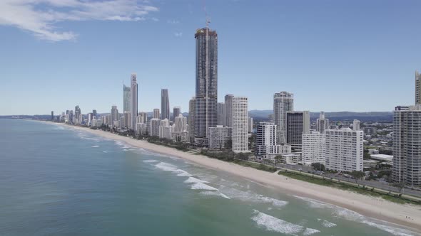 Beachfront Accommodation On The Gold Coast. Surfers Paradise Town And Suburb In Queensland, Australi