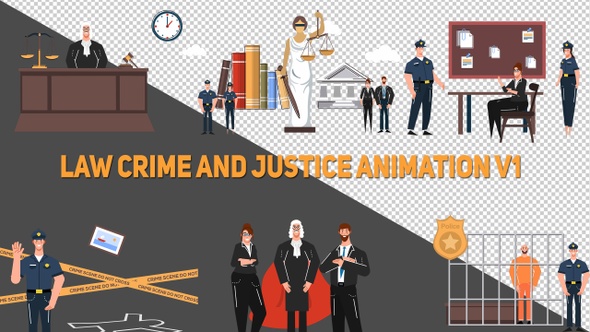 Law Crime And Justice Animation V1