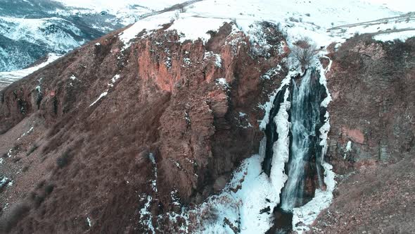 Waterfall Flowing Freezing