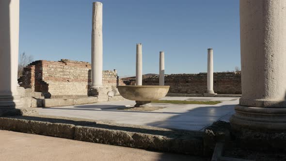 GAMZIGRAD, SERBIA - DECEMBER 25, 2017 Ancient Roman archaeological site of Felix Romuliana built by 