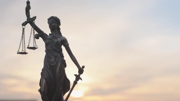 Lady justice statue background