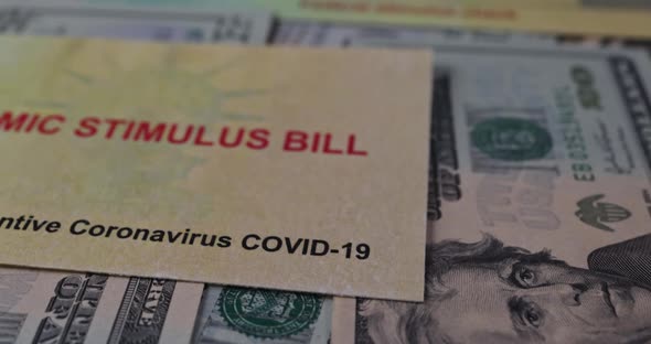 United States Treasury Check with on 7200 Form Advance Payment Coronavirus Economic Impact Stimulus