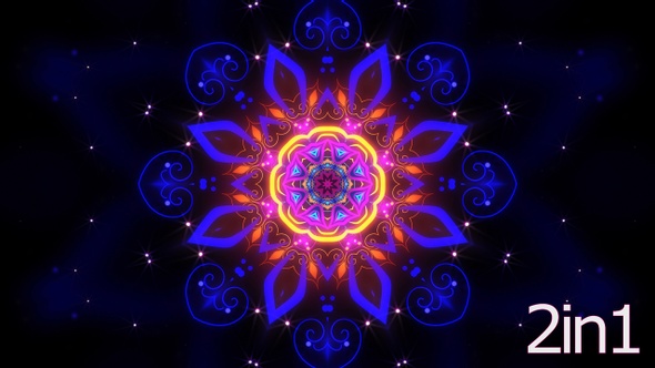 Neon Mandala Vj Loops