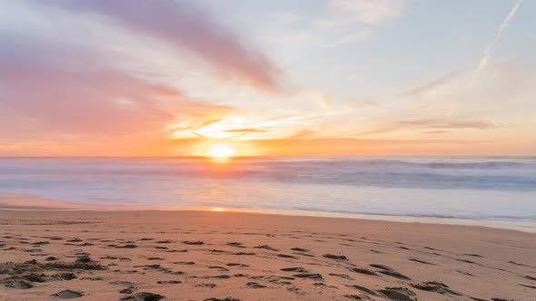 Time Lapse: Sunset at the beach in California