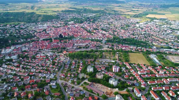 Aerial View Rottenburg Am Neckar, Germany.