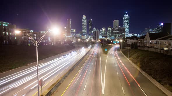 Timelapse view of traffic in Atlanta