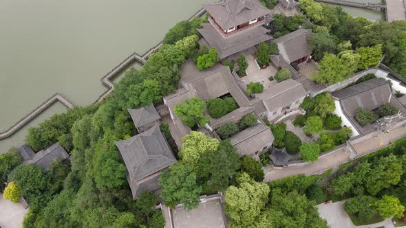 Temple on The Mountain, Aerial China