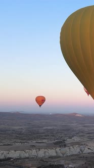 Cappadocia Turkey  Vertical Video of Balloon Launch