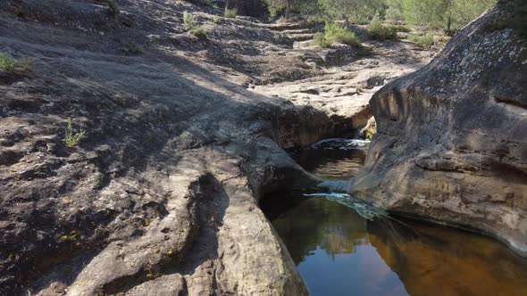 Small creek in a rocky area