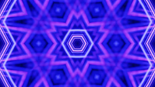 Abstract Glow Pattern with Star Symmetry