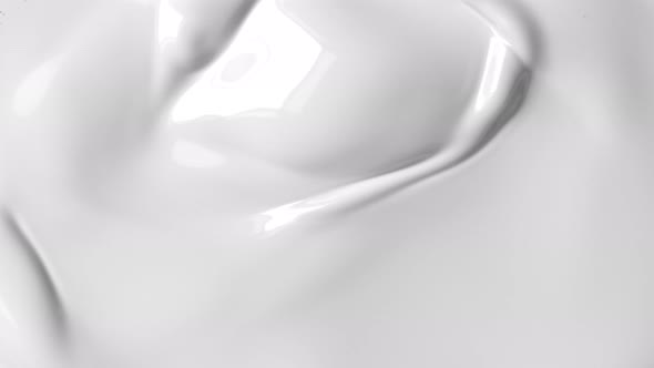 Super Slow Motion Shot of Swirling White Fluid Background at 1000Fps