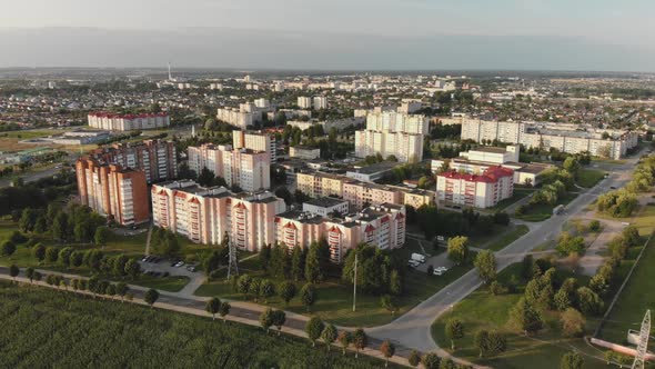 Evening Aerial Survey of the City of Lida