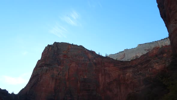 landscape in zion national park, canyon in utah