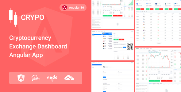 Crypo - Cryptocurrency Trading Dashboard Angular App