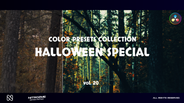 Halloween Special LUT Vol. 20 for DaVinci Resolve