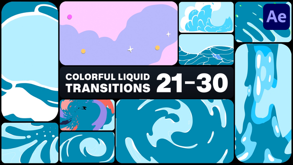 Colorful Liquid Transitions for After Effects