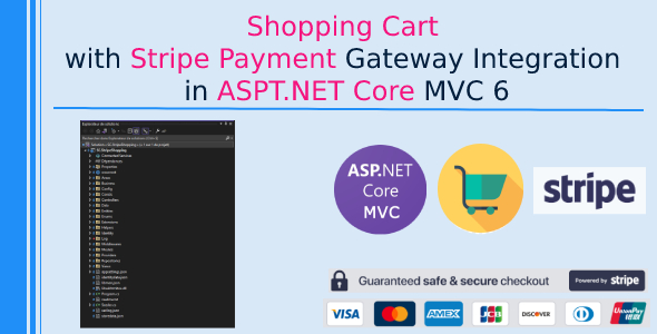 Shopping Cart Stripe Payment Starter Kit ASP.NET CORE