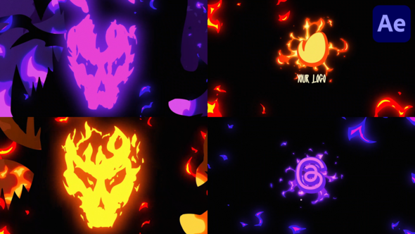 Fire Skull Logo | After Effects alt