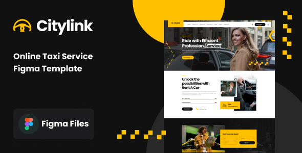 Citylink - Online Taxi Service Figma Template
